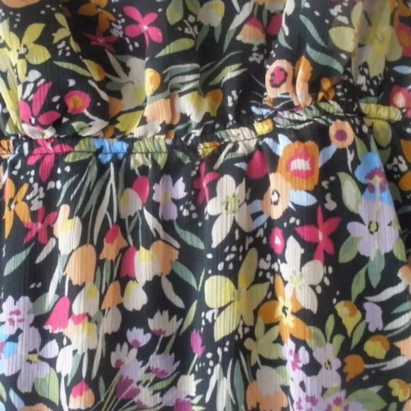 Forever 21 Girls Kids Floral Print Tiered Hem Chiffon Summer Party Dress Small S - Picture 5 of 12